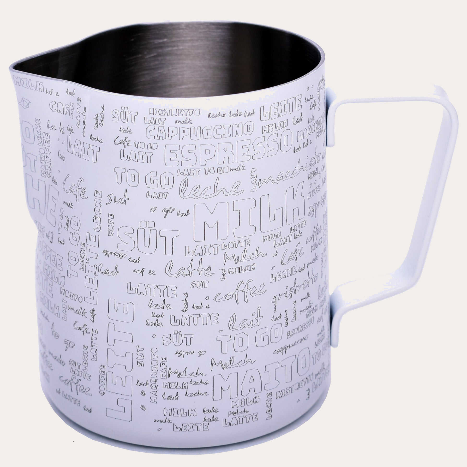 joefrex Milchkännchen Pulverbeschichtung TEXT MILK